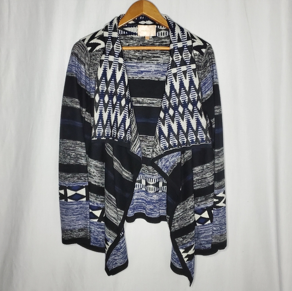 Anthropologie - Aztec Print Drapped Cardigan